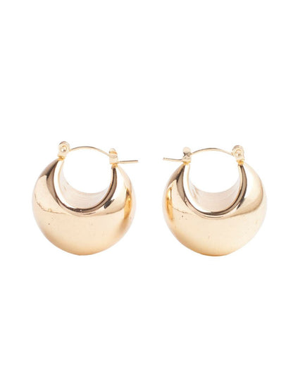 SALTY Dramatic Stainless Steel Contemporary Hoop Earrings