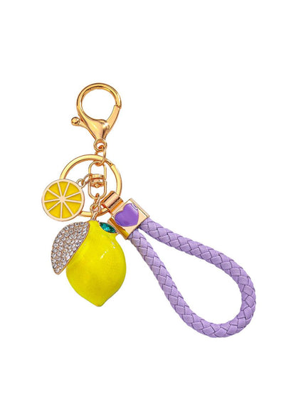 SALTY Purple & Yellow Zestie Lemon Bag Charm