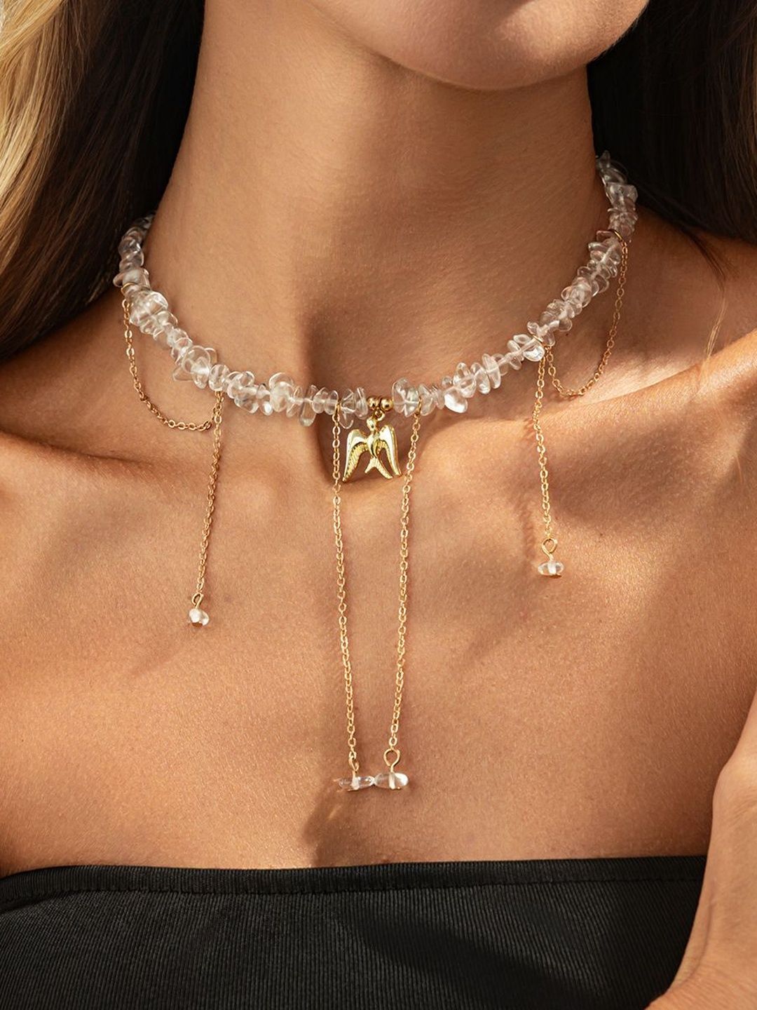Gold-Plated Enamelled Necklace