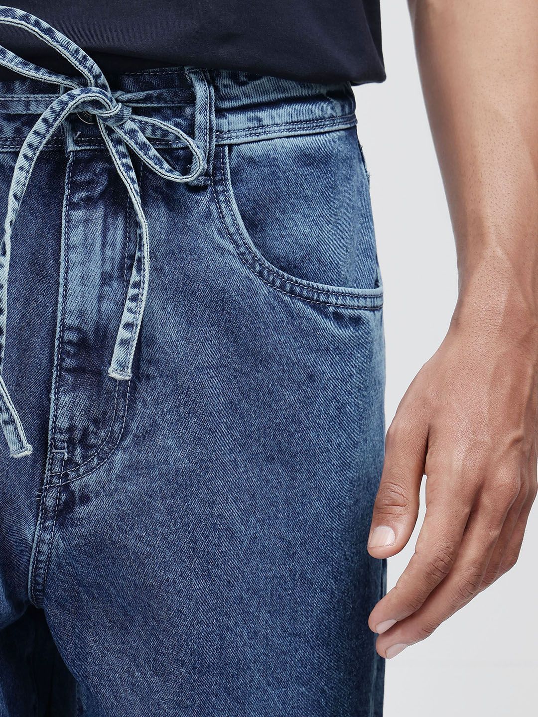 Men Comfort Stretchable Otto Light Blue Baggy Jeans