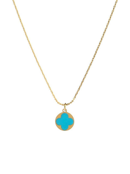 SALTY Stainless Steel Clover Pendant With Chain