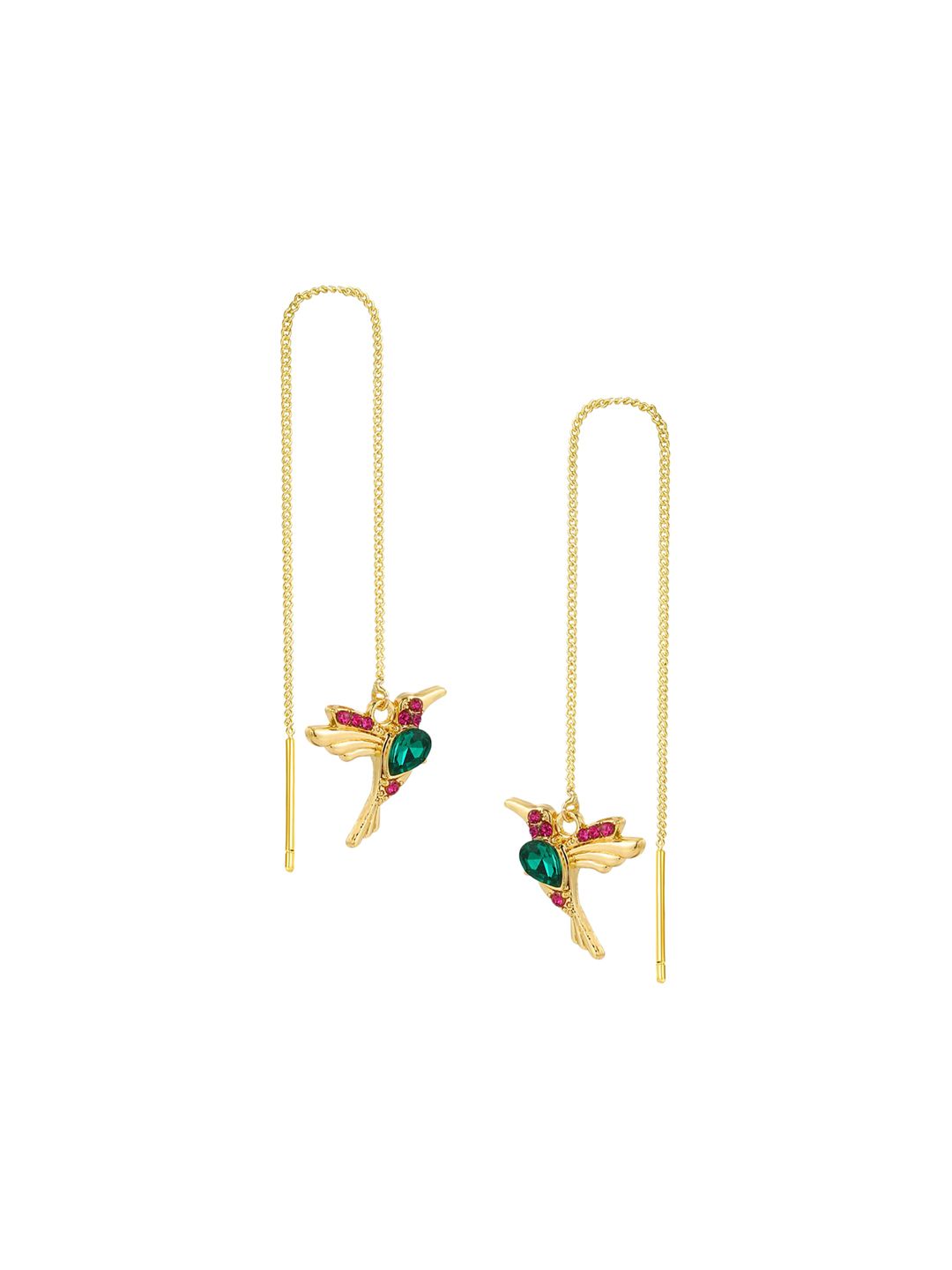 Gold-Plated Animal Shaped Drop Earrings