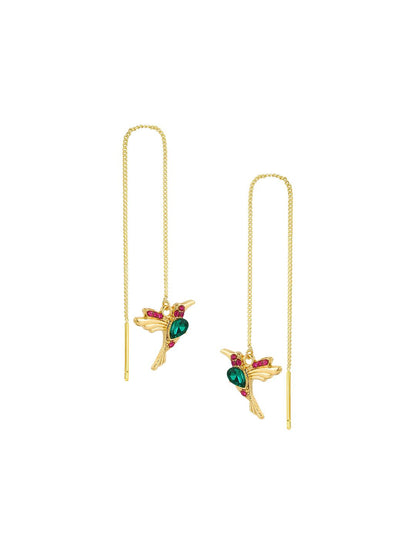 Gold-Plated Animal Shaped Drop Earrings