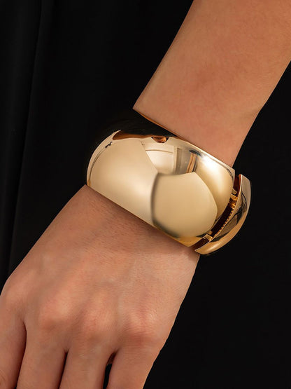 Gold-Plated Bangle-Style Bracelet