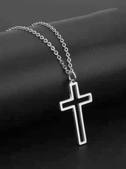 SALTY Pack of 2 Men Jesus Love Silver Chain