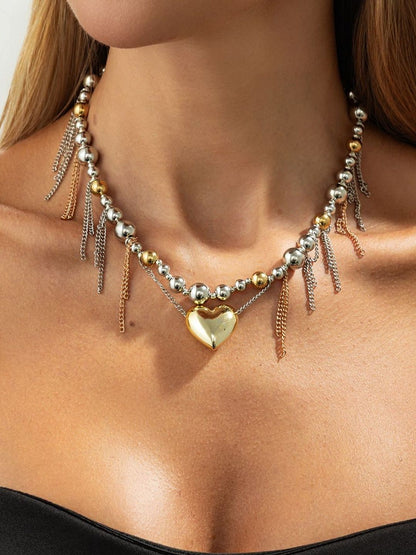 Silver-Plated Enamelled Necklace