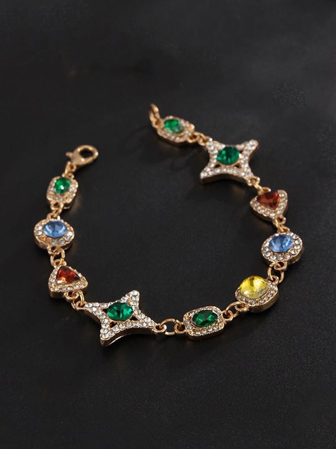 Men Handcrafted Gold-Plated Multistrand Bracelet