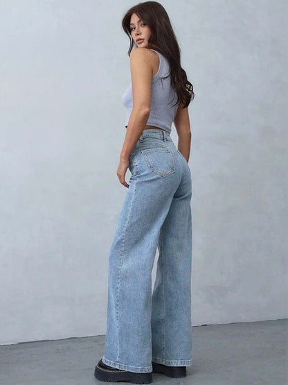 Women Straight Fit High-Rise Light Fade Jeans