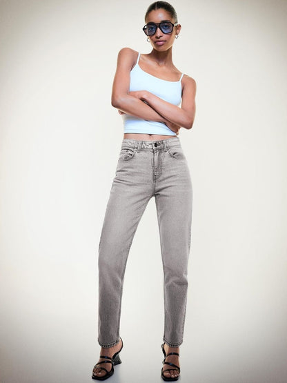 Comfort-fit Hi-rise Mom Jeans