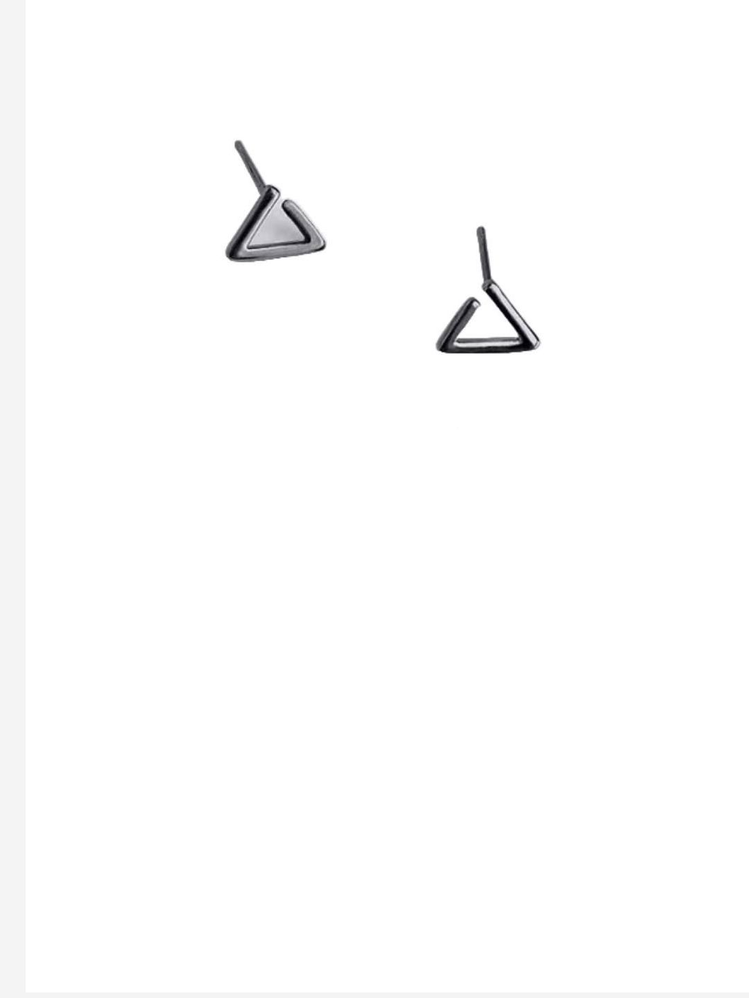 SALTY Obtuse Stainless Steel Antique Triangular Shaped Studs Earrings