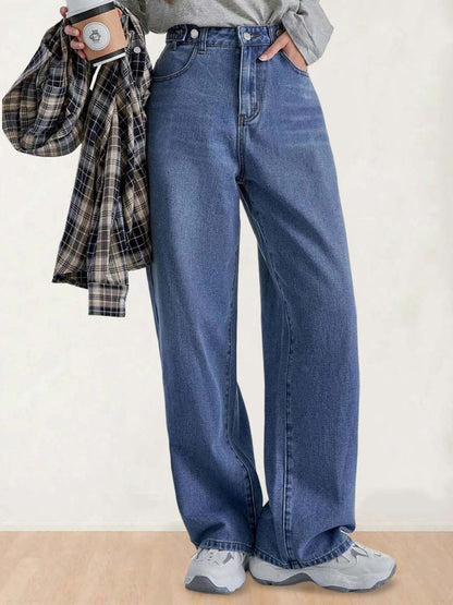 Women Boyfriend Fit High-Rise Stretchable Cotton Jeans