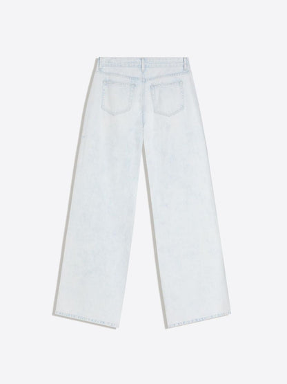 Low-rise wide-leg jeans