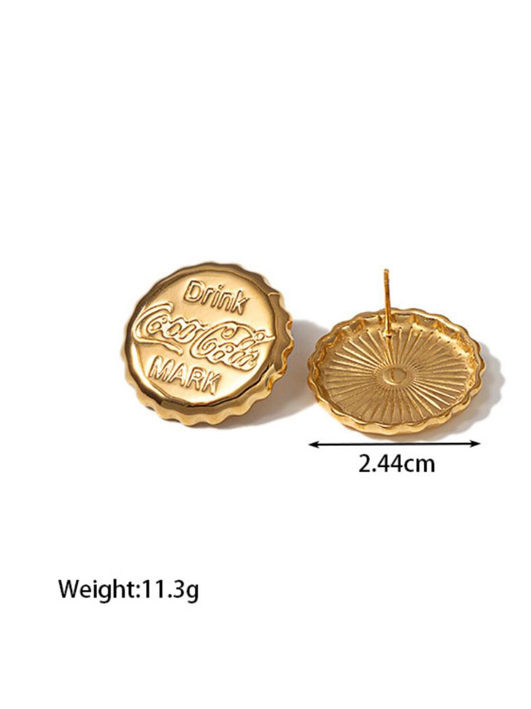 SALTY Gold Plated Stainless Steel Studs