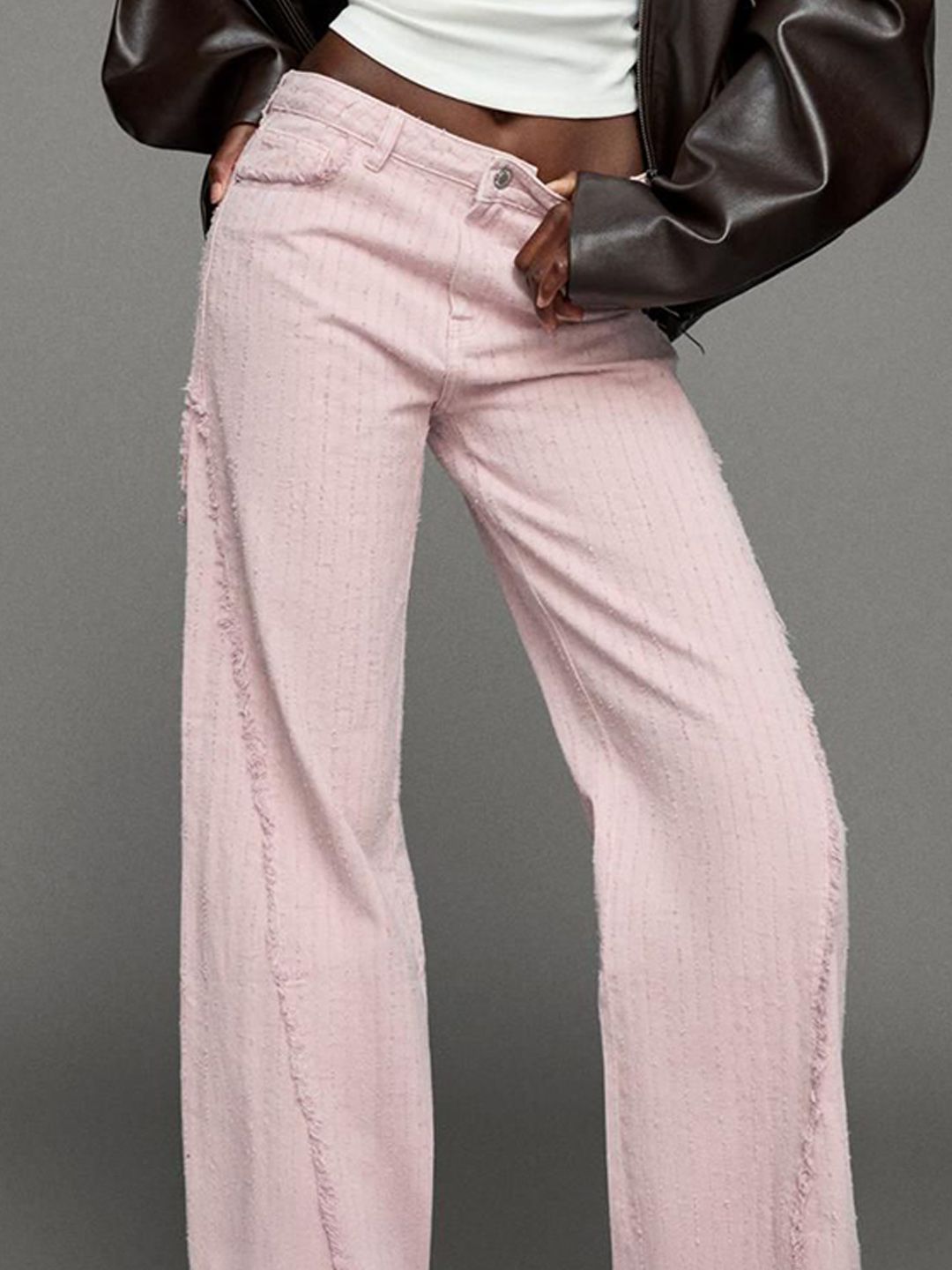 Textured Flared Jeans