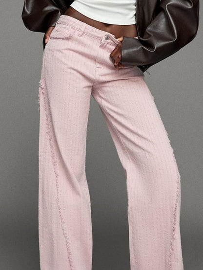Textured Flared Jeans