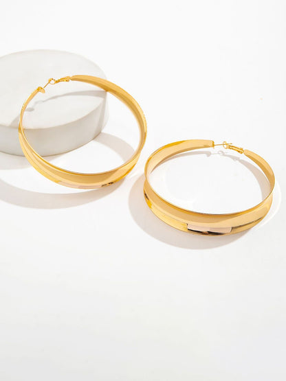 Gold Plated Circular Hoop Earrings