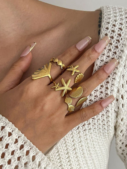 Women Set Of 6 Western Adjustable Finger Ring