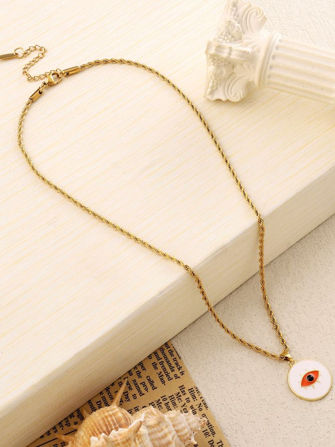 SALTY Circular Stainless Steel Pendants with Chains
