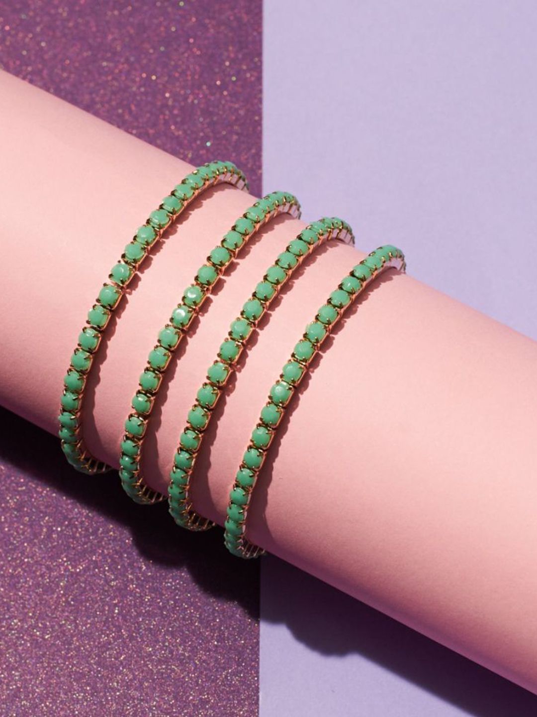 SALTY Pack of 2 Women Set of 4 Seaglass Stretchable Band