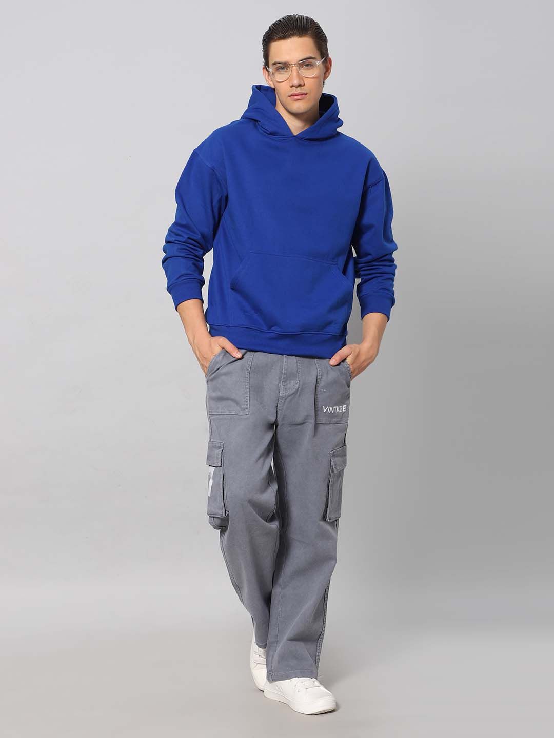 Men Hooded Long Sleeves Pullover Sweatshirt