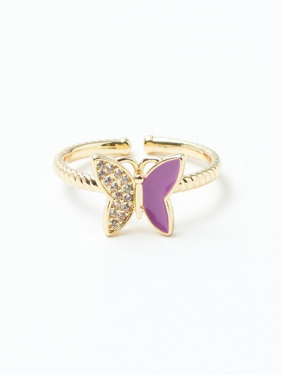 SALTY Lilac Fantasy Butterfly Stylish Adjustable Finger Ring