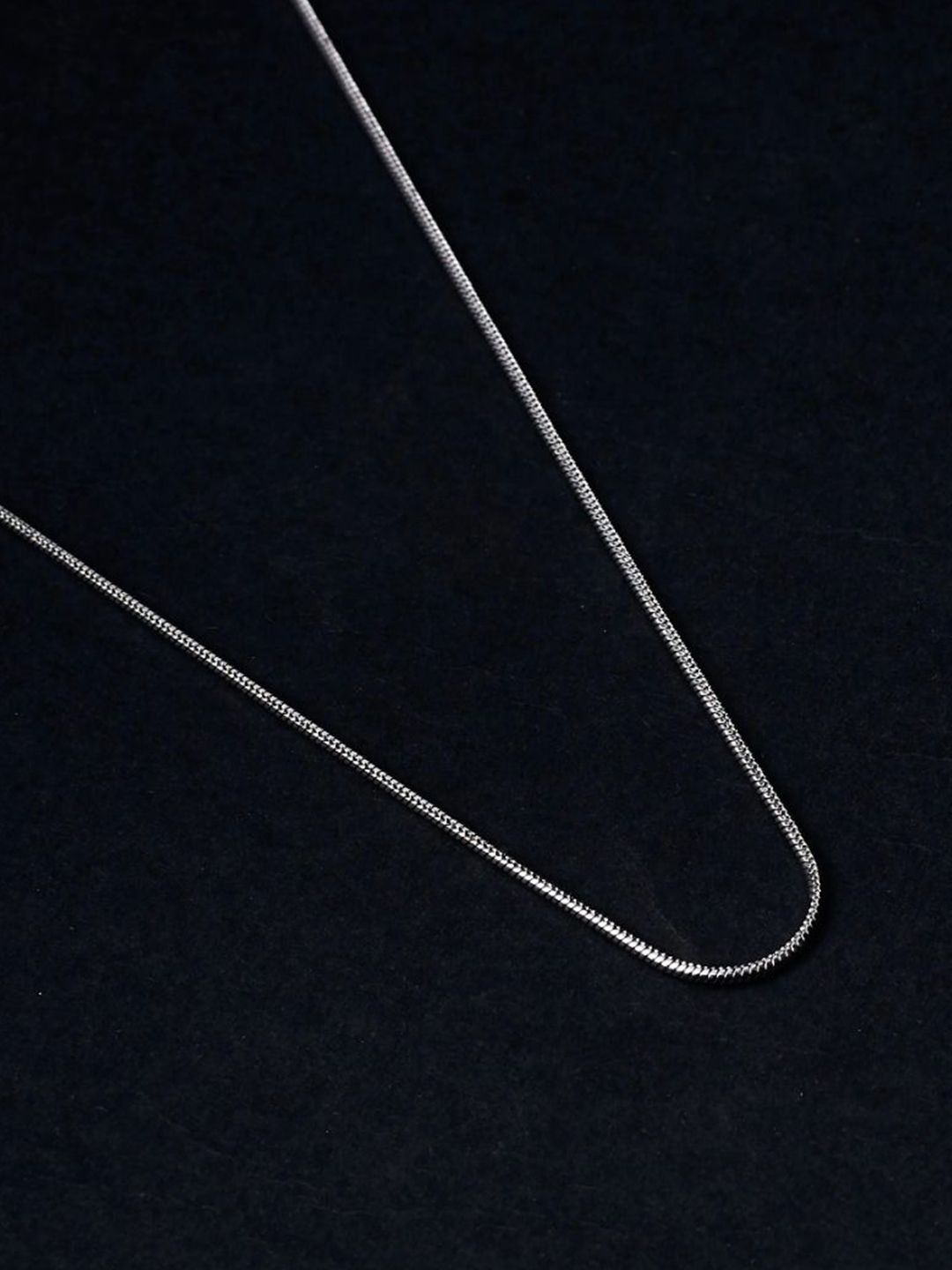 SALTY Pack of 2 Men Round Snake Silver Chain