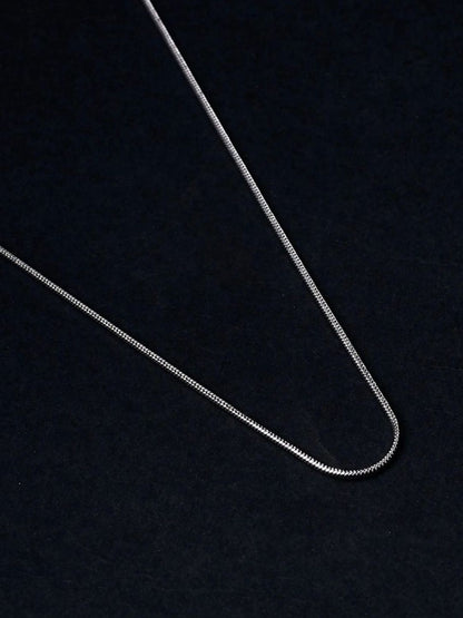 SALTY Pack of 2 Men Round Snake Silver Chain