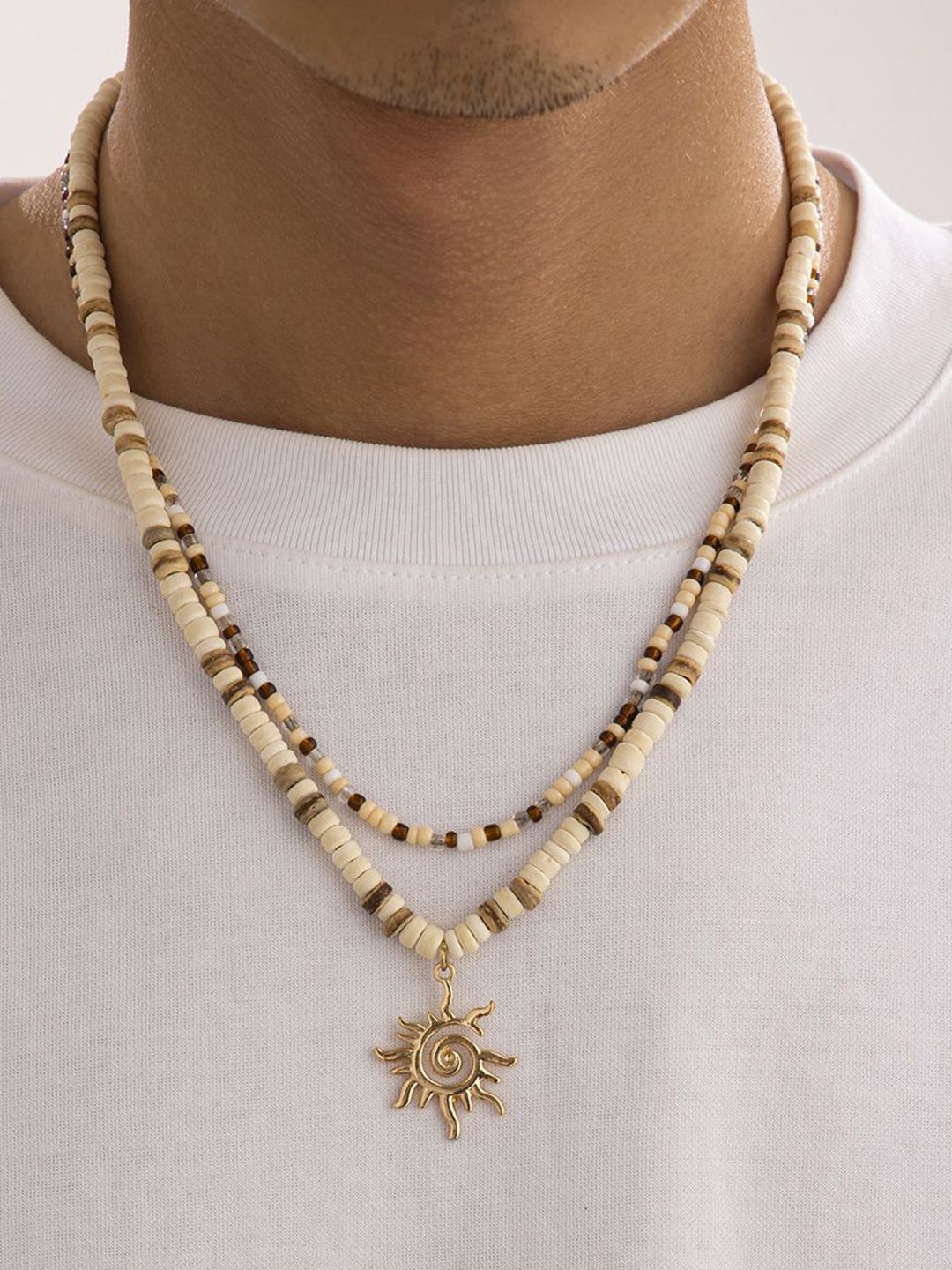 Gold-Plated Enamelled Necklace