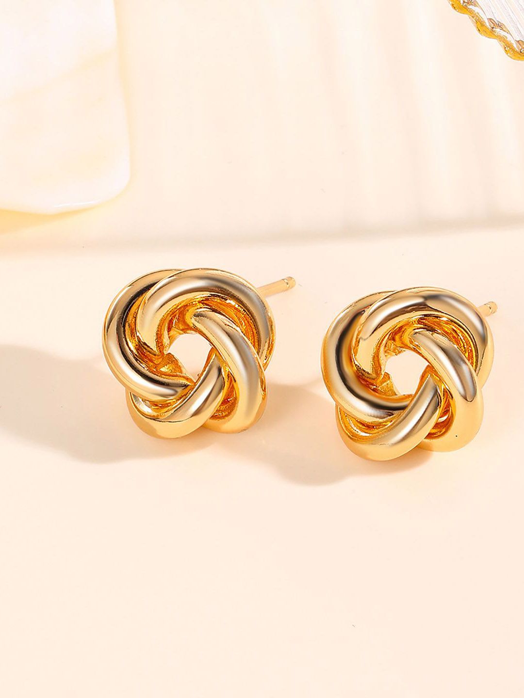 Gold-Plated Circular Studs