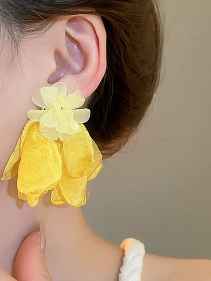 Floral Shaped Drop Earrings