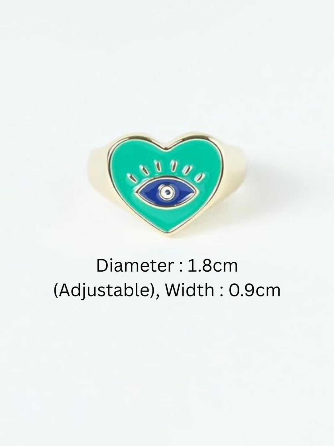 SALTY Pack of 2 Women Bella Evil Eye Love Ring`