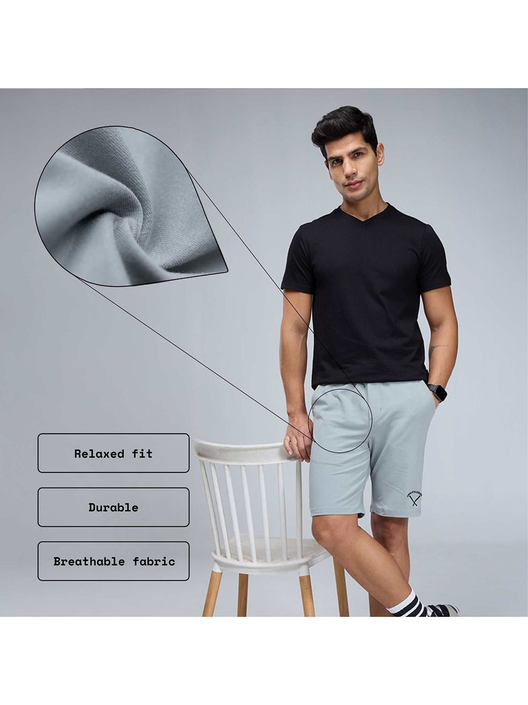 Light Grey Relax-in Shorts