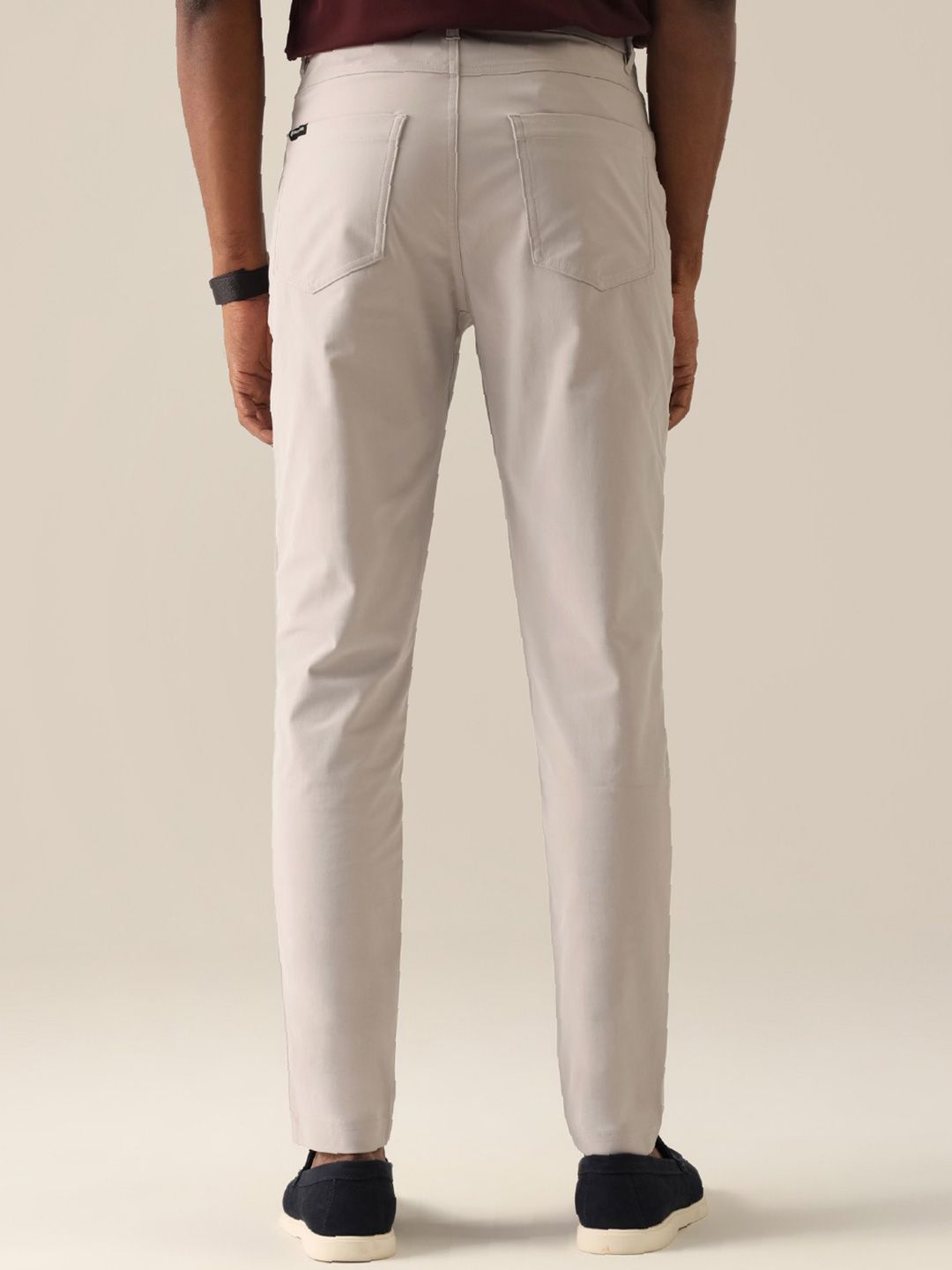 Men's Beige Solid Regular Fit The Legendary Pants