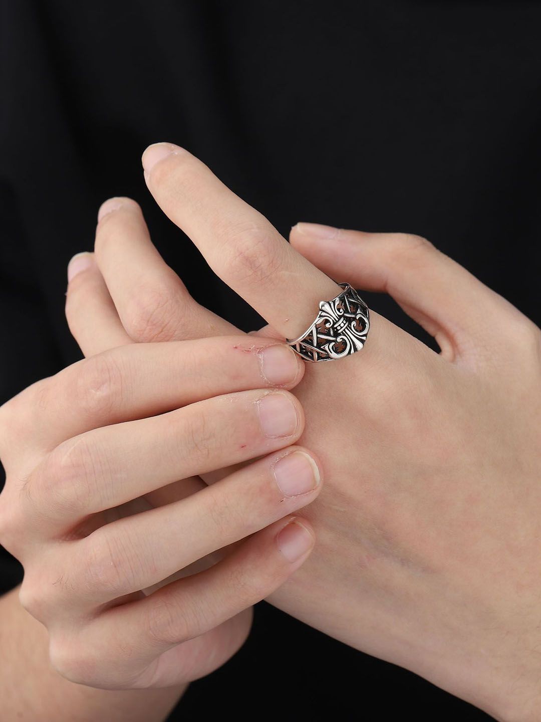 Silver-Plated  Adjustable Finger Ring