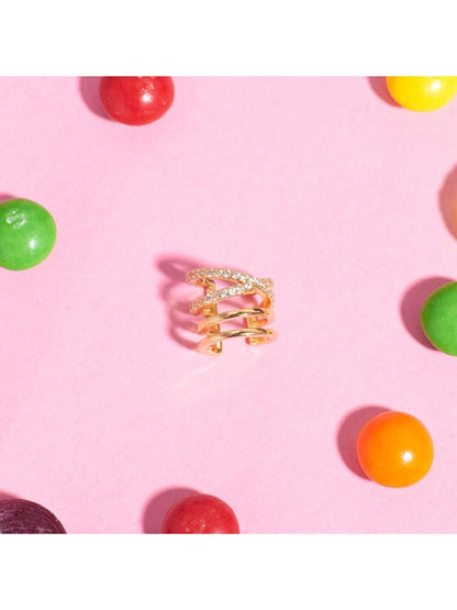 SALTY Stones Studded Pop Star Bun Pin And Cuff
