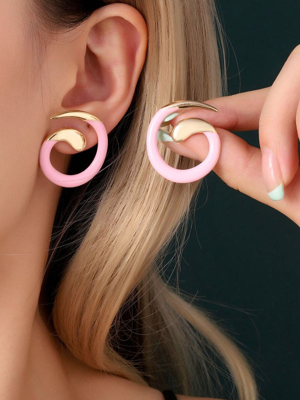 SALTY Spiral Luxury Contemporary Studs