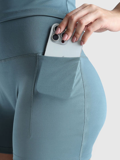 Women Slim Fit High-Rise Cycling Shorts