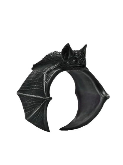 SALTY Set Of 2 Vampire Flight & Spooky Bat Rings