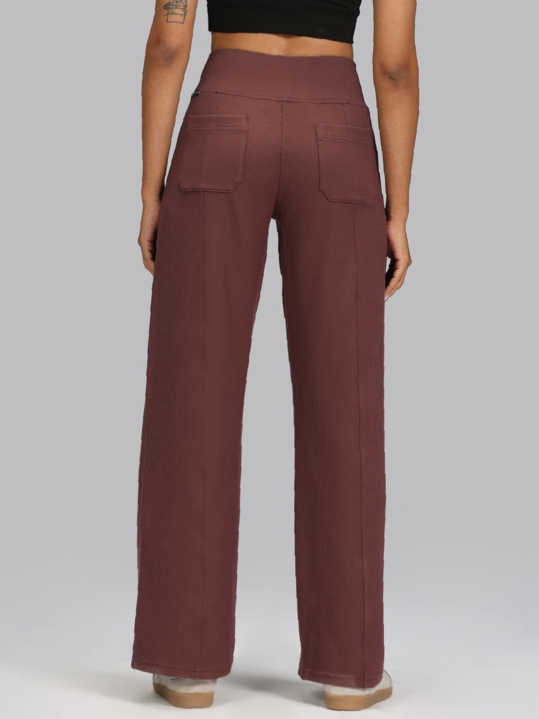Women High-Rise Rib Supreme Wide Leg Pants Tall