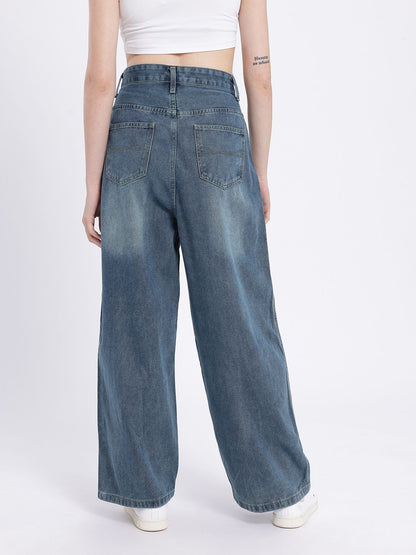 Women Mid-Rise Light Fade Flared Jeans