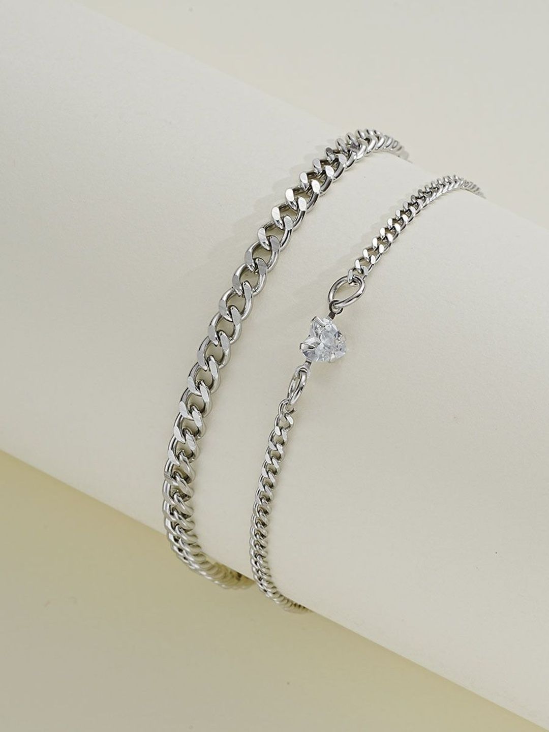 Women 2 Silver-Plated Wraparound Bracelet
