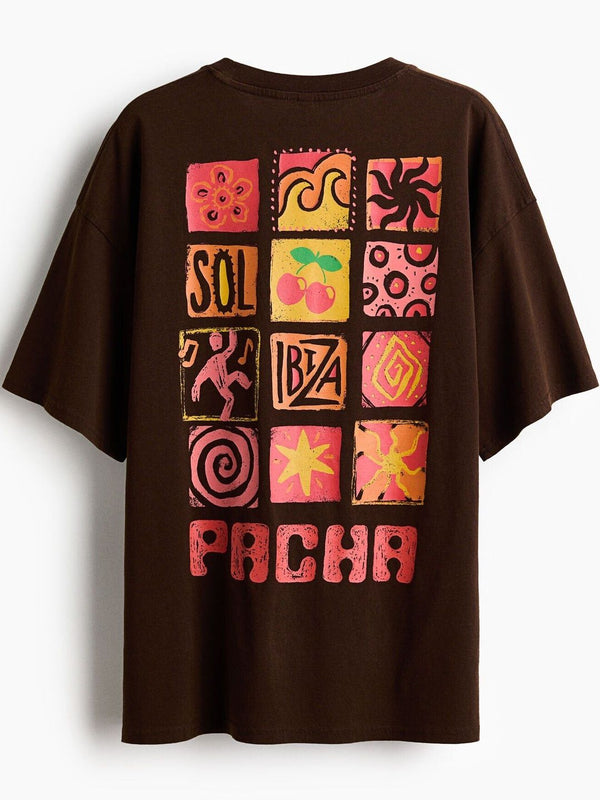 Oversized Print-Motif T-Shirt