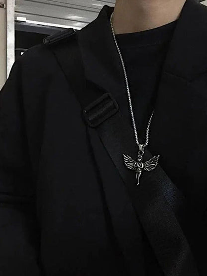 SALTY Guardian Wings Pendant & Chain Bracelet Jewellery Set