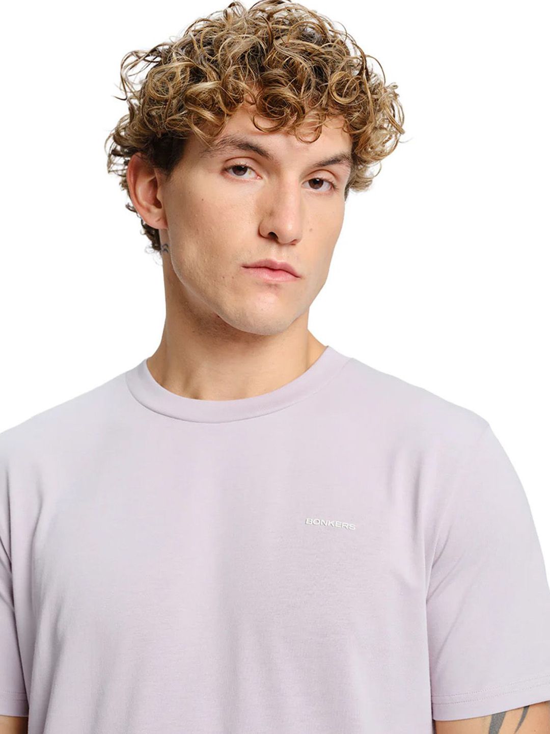 Mist Supima Round Neck Pure Cotton T-Shirt