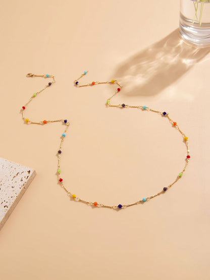 Gold-Plated Hand Painted Necklace