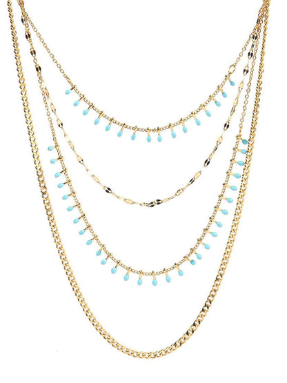 SALTY Sleek Layered Stainless Steel Necklace