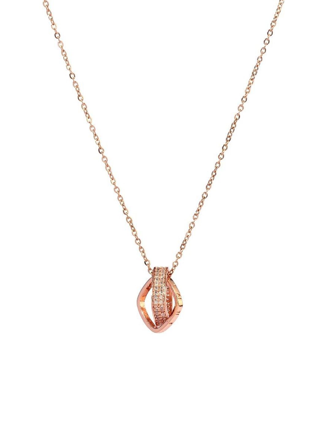 SALTY Rose Gold-Plated Stainless Steel Contemporary Pendants With Chains