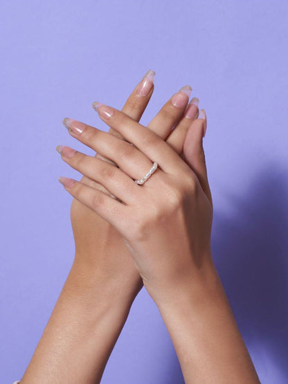 SALTY Pack of 2 Women Pearlescent Chain Ring
