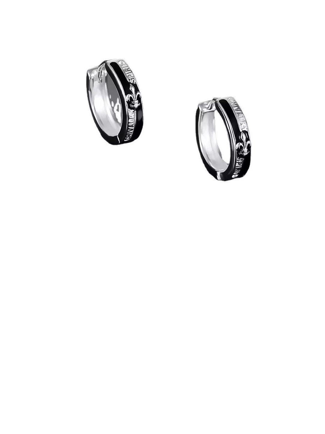Silver-Plated Circular Shaped Hoop Earrings