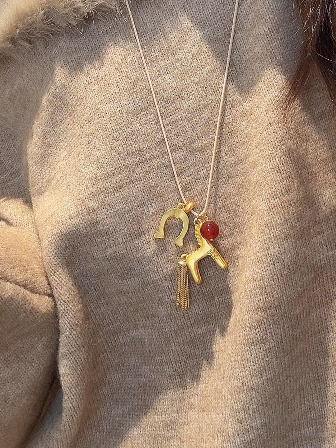 Gold-Plated Enamelled Necklace